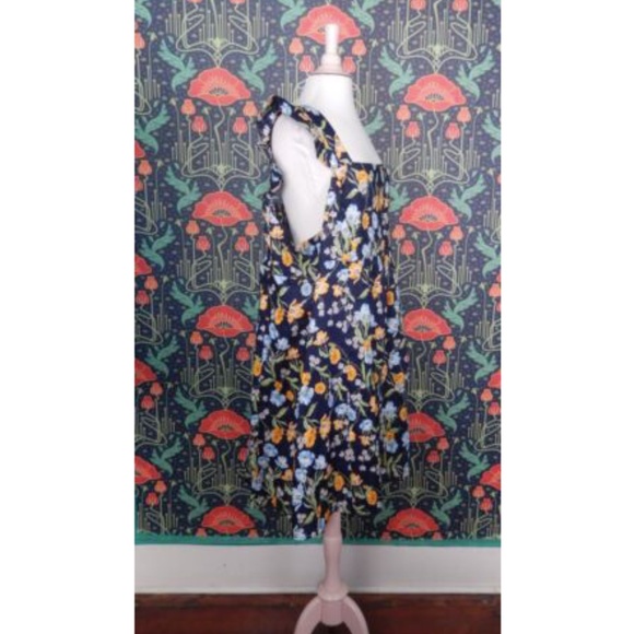 Draper James Maddie Babydoll Navy Blue Spring Bloom Mini Dress 3X - Picture 7 of 9